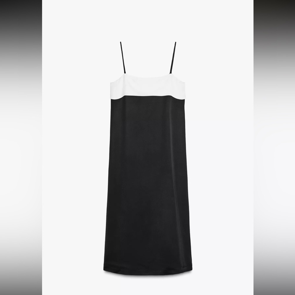 Zara ZW Collection Minimal Satin Dress
